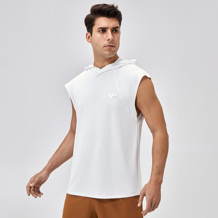 Hooded Muscle Tank White VK
