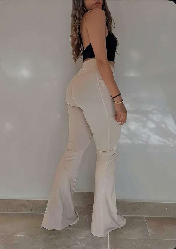 White/Beige Sage Twist Flare