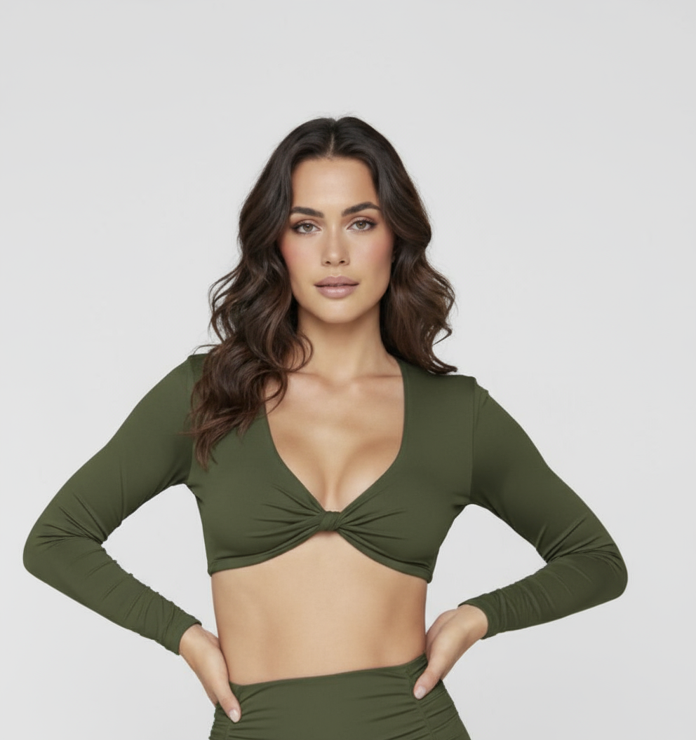 Ruched longe set Militar
