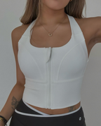 White Mila Zip