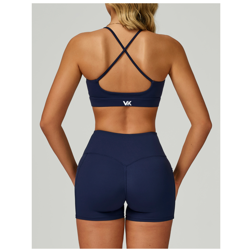 Top VK Cross Back Navy Blue
