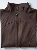 Asymmetric Slim Jacket Mocha