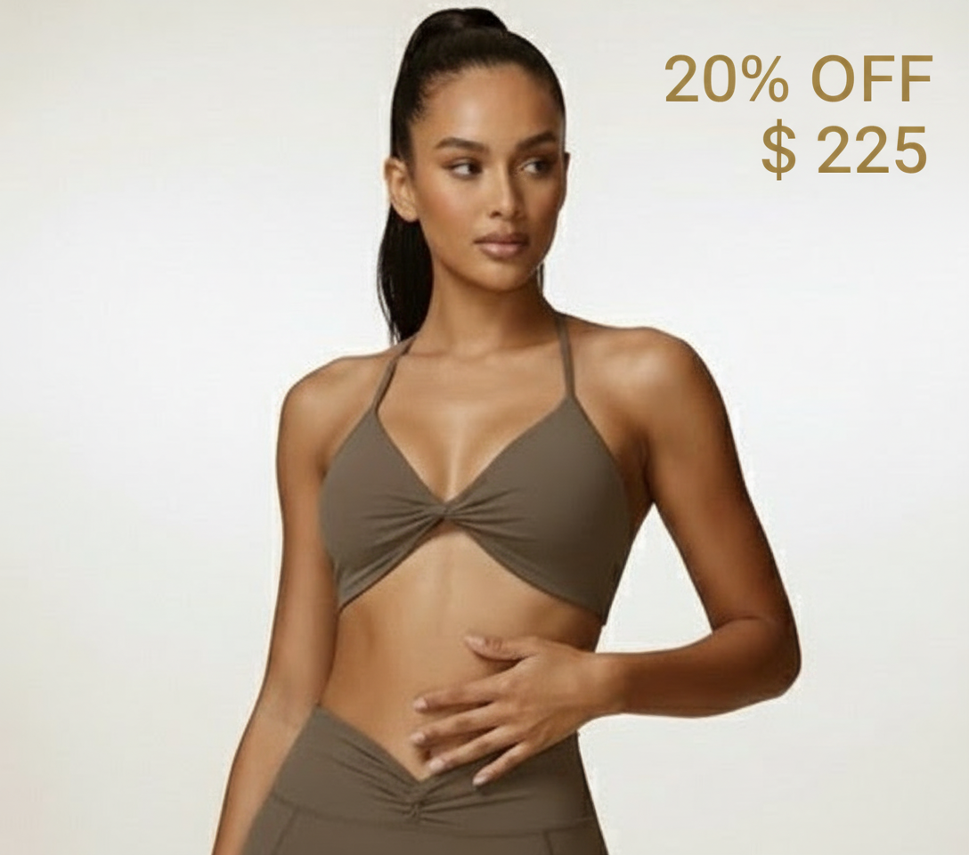 Twist Halter Top Coffee