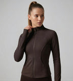 Asymmetric Slim Jacket Mocha
