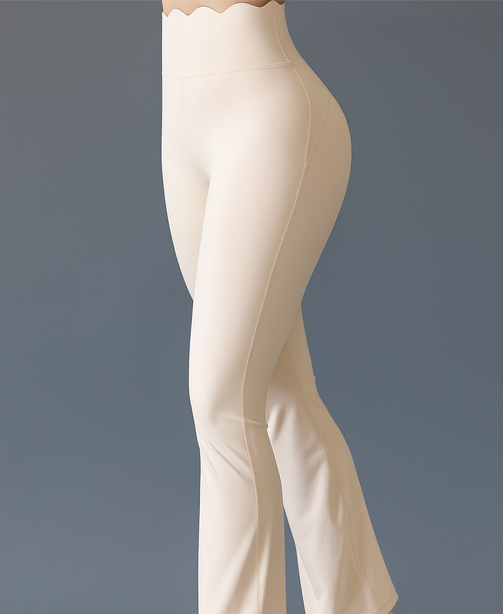 White/Beige  Waves Flare