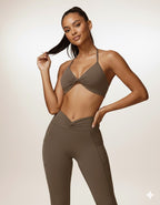 Twist Halter Top Coffee