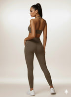 Twist Halter Top Coffee