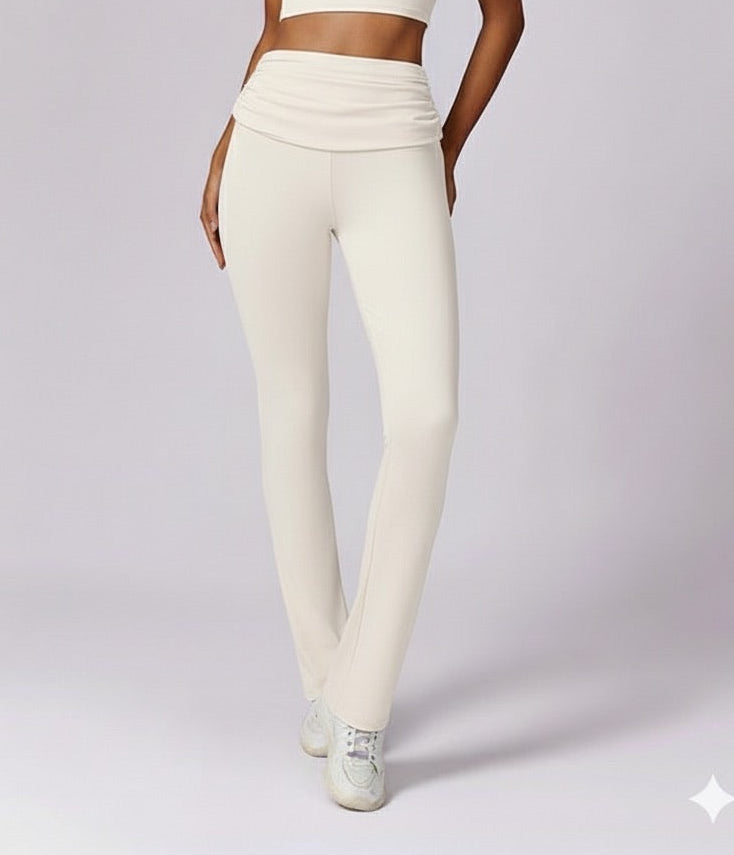 Ruched longe set White