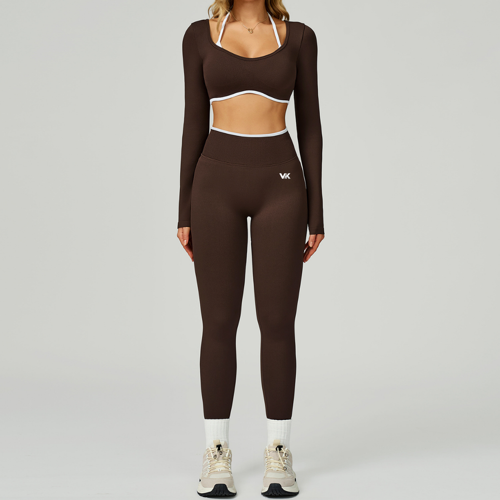 Legging Shadow Brown&White VK