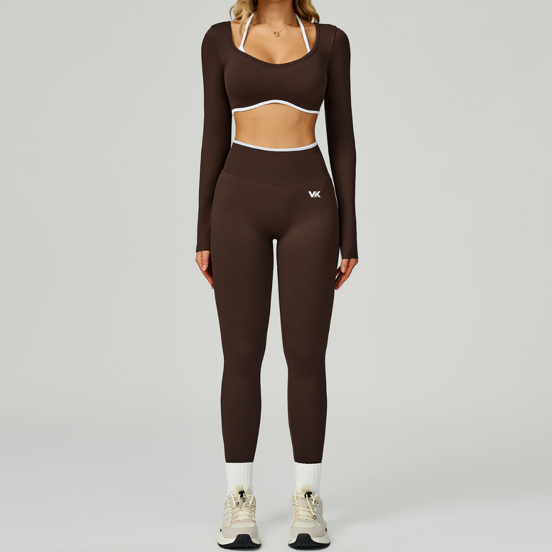 Legging Shadow Brown&White VK