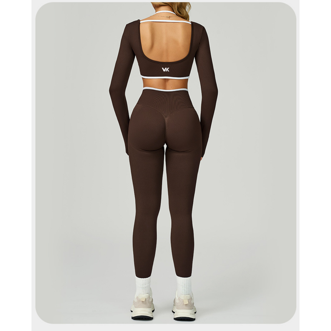 Legging Shadow Brown&White VK