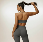 Twist Halter Top Grey