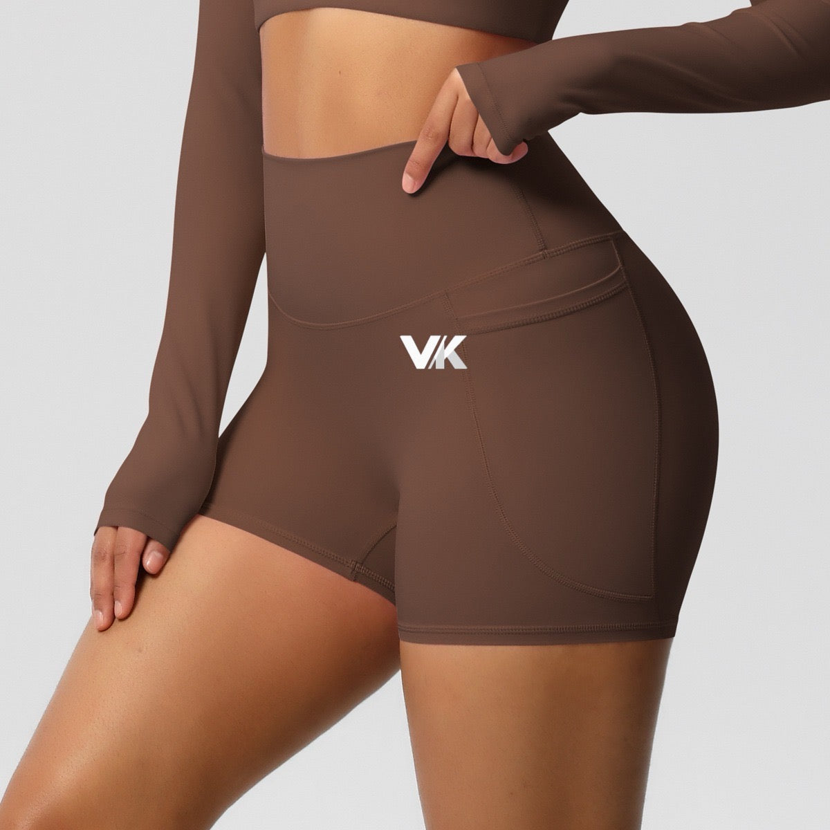 Short side bags brown VK