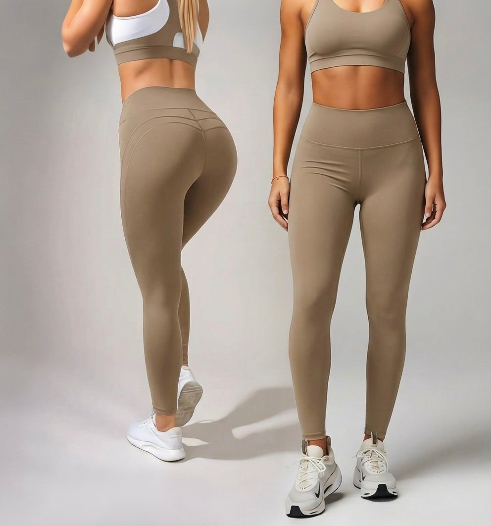 Aura Seam Legging Sculpt Taupe