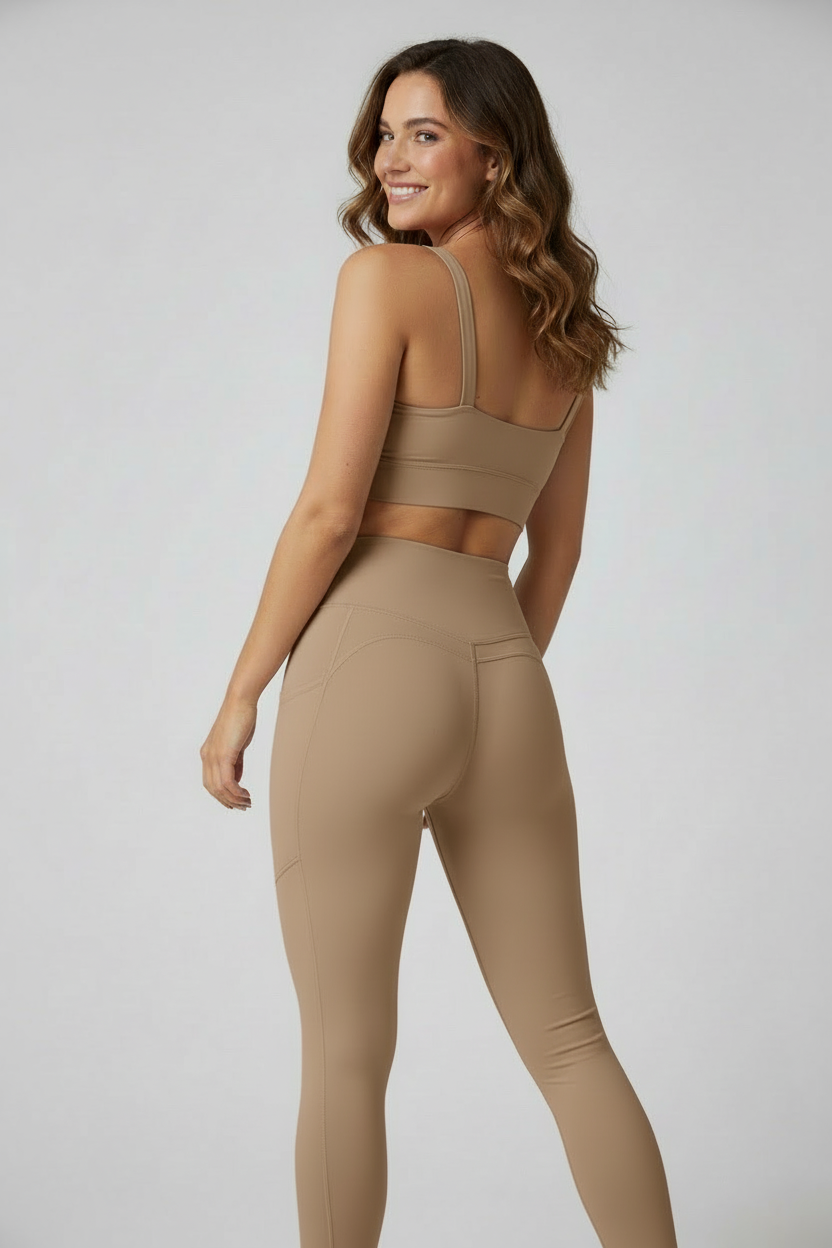 Aura Seam Legging Sculpt Taupe
