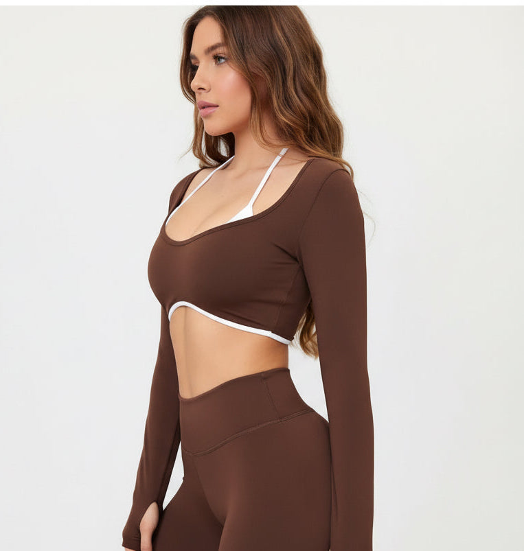 Top Shadow Brown&White